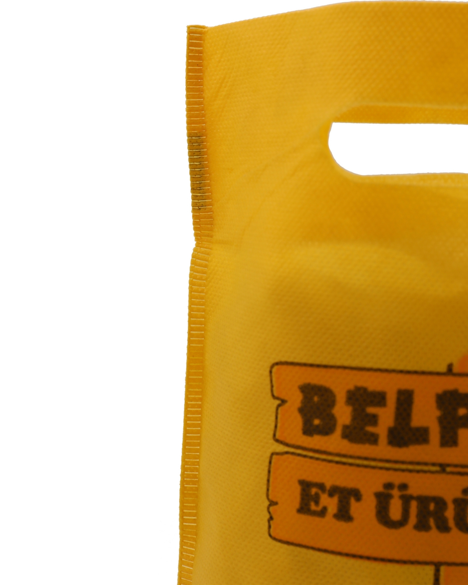 El Geçmeli Sarı Bez Çanta